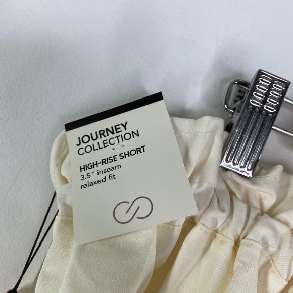 Calia Unbleached Cream Woven Paperbag Shorts High-Rise Womens Size XXL - Picture 7 of 9